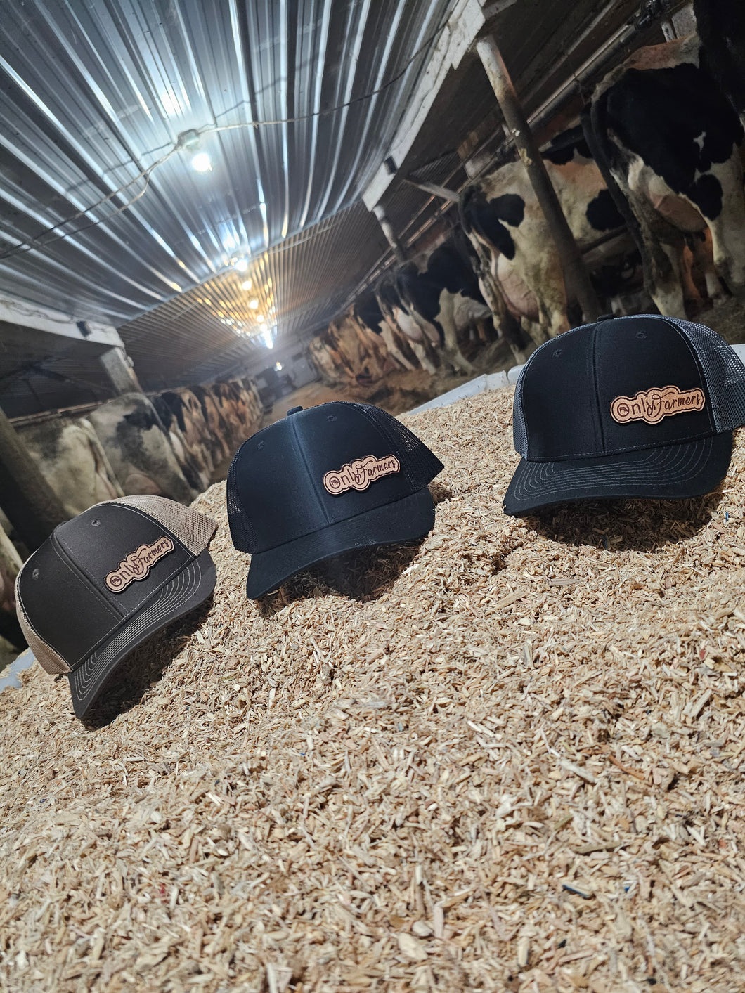 ONLY Farmers Leather Patch Hats